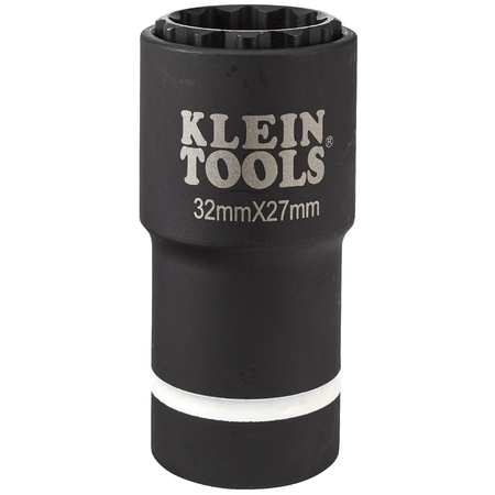 KLEIN TOOLS 2-in-1 Metric Impact Socket, 12-Point, 32 x 27 mm 66054E